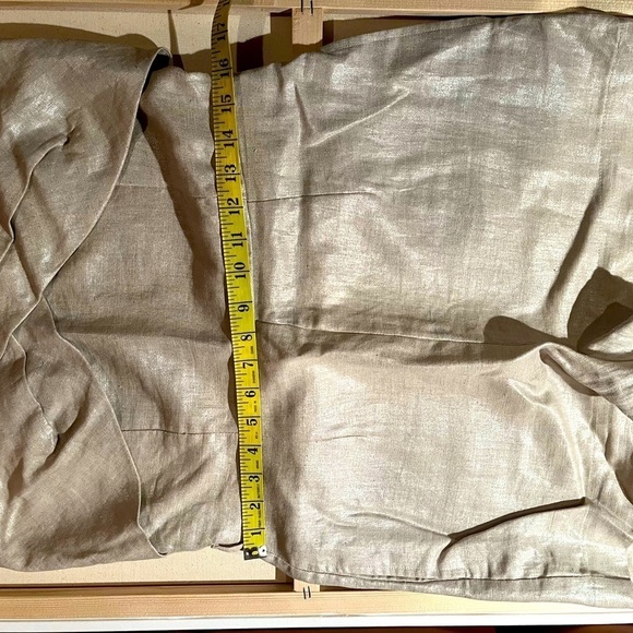 Tart Collection Metallic linen strapless romper Sz Large - Picture 14 of 15